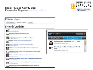 Social Plugins Activity Box:  Einsatz des Plugins –  Washington Post 