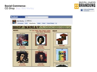 Social Commerce:  CD Shop  Bsp. Bob Marley 
