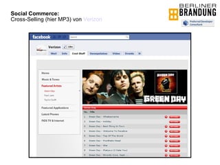 Social Commerce:  Cross-Selling (hier MP3) von  Verizon 