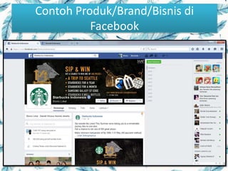 Contoh Produk/Brand/Bisnis di
Facebook
 