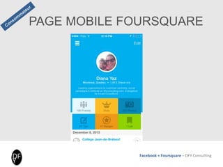 Facebook + Foursquare – DFY Consulting
PAGE MOBILE FOURSQUARE
 