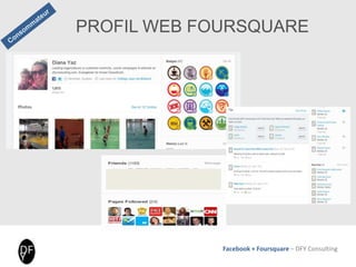 Facebook + Foursquare – DFY Consulting
PROFIL WEB FOURSQUARE
 