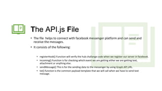 CHATBOT using Facebook Messenger | PPTX