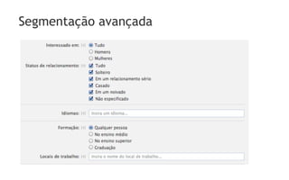 Segmentação avançada
 