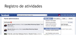 Registro de atividades
 