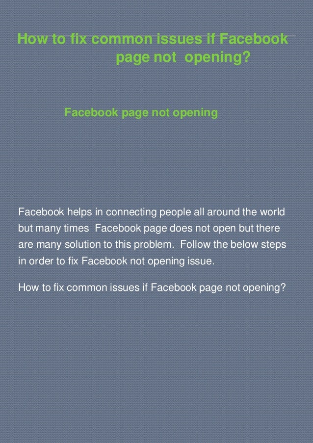 +1(805)567600 Facebook not opening