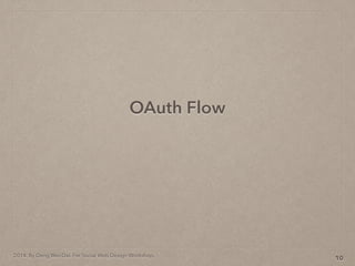 2014. By Deng Wei-Dai. For Social Web Design Workshop.
OAuth Flow
10
 