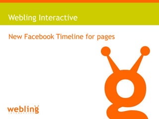 Webling Interactive
A Successful Online Partnership




New Facebook Timeline for pages
 