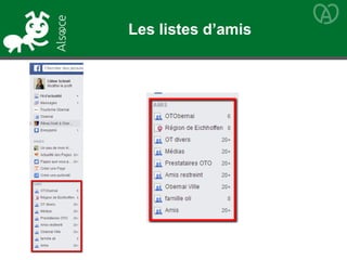 Les listes d’amis
 
