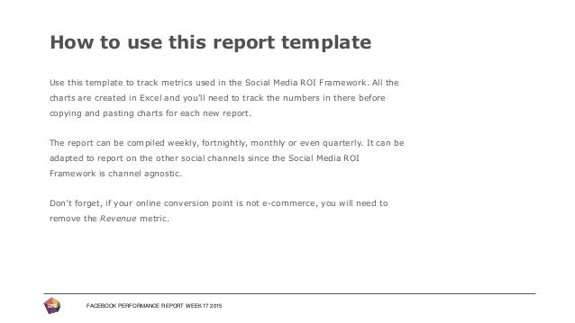 facebook performance report template