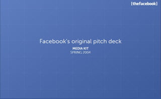 Facebook Pitch Deck