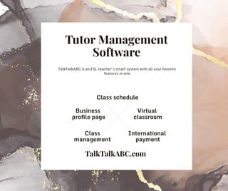 TalkTalkABC, tutor management software