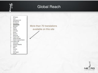 Global Reach



More than 70 translations
  available on this site
 