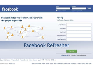Facebook Refresher 