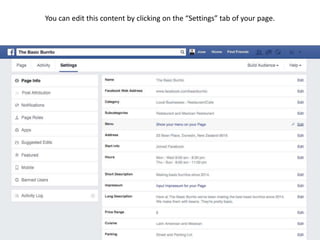 15 
You can edit this content by clicking on the “Settings” tab of your page. 
 