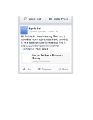  Facebook print screen for research