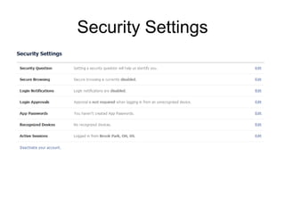 Security Settings
 