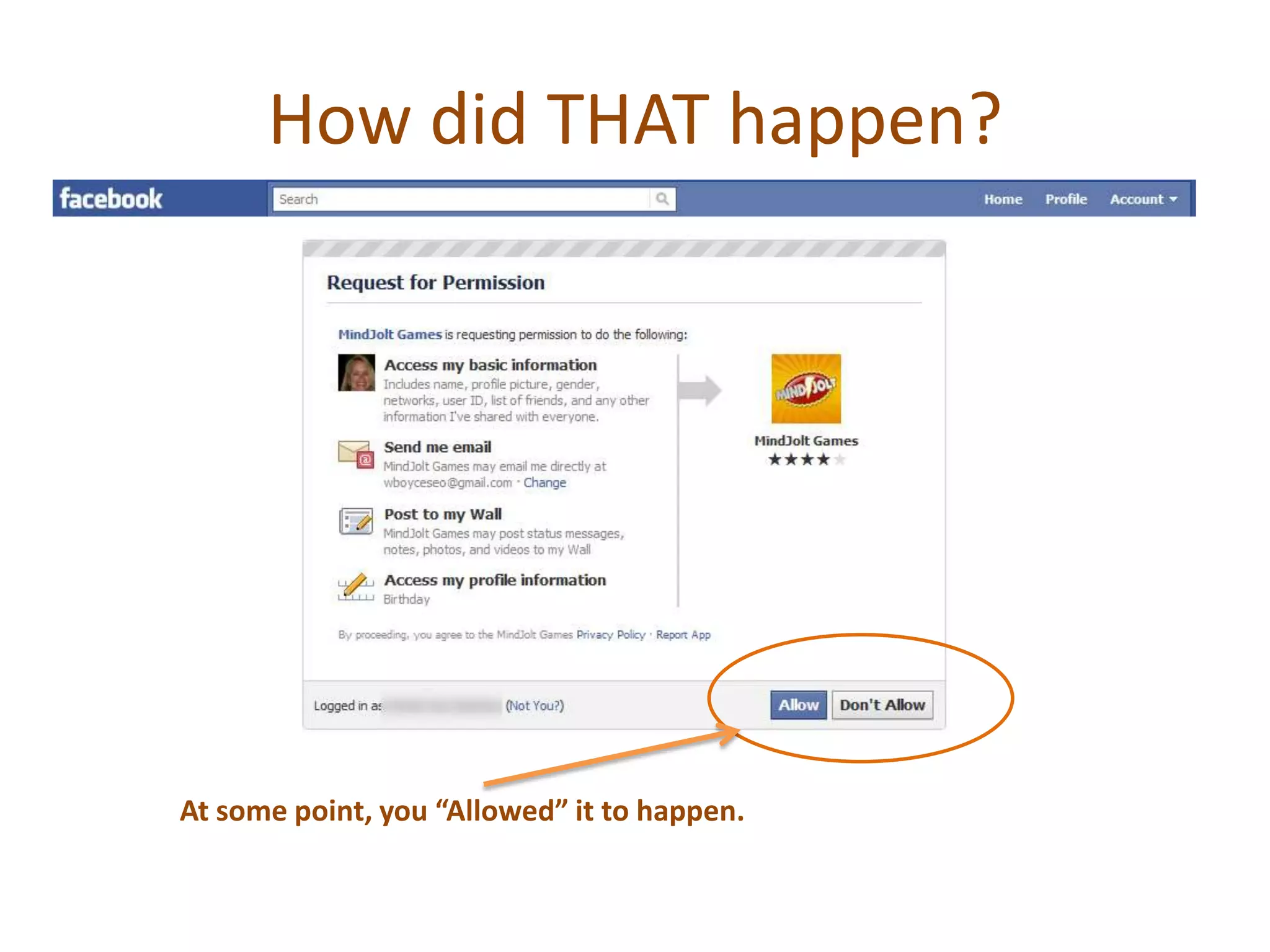 How did THAT happen?At some point, you “Allowed” it to happen.