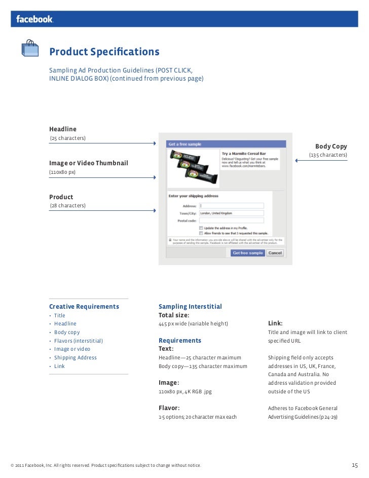Facebook Product Guide 041911