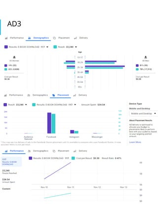 Facebook Ads campaign project
