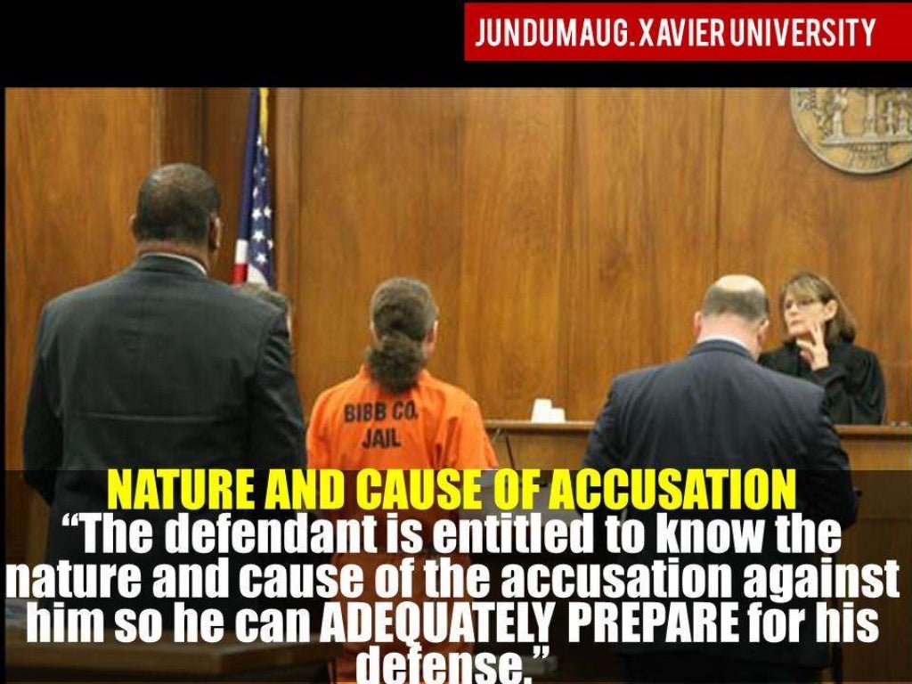 RIGHTS OF THE ACCUSED
