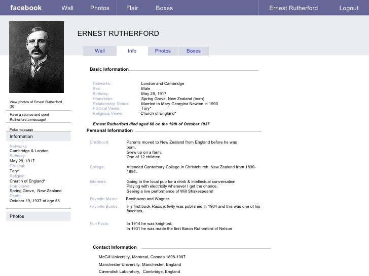 sample facebook page