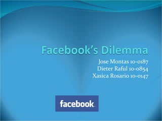 Jose Montas 10-0187 Dieter Raful 10-0854 Xasica Rosario 10-0147 