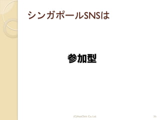 シンガポールSNSは
参加型
36(C)AsiaClick. Co. Ltd.
 