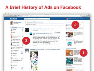 basic Facebook ad offerings
‣ Promote Your Page
‣ Promote Page Posts
‣ Advertise Current Promotions or Special Offers
‣ Promote Mobile App
 