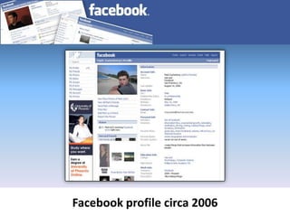Facebook profile circa 2006