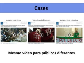 Mesmo vídeo para públicos diferentes
Cases
 