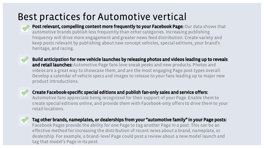 Best practices for Automotive vertical