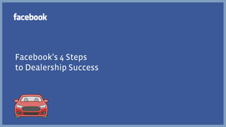 Facebook’s 4 Steps
to Dealership Success
 