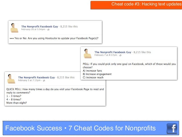 Facebook success: 7 Cheat Codes for Nonprofits
