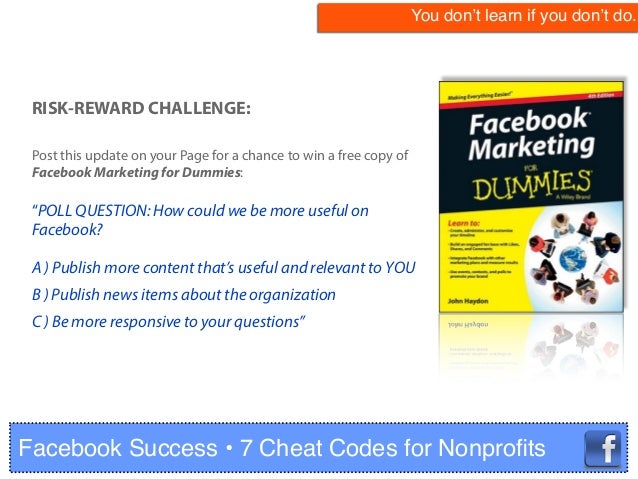 Facebook success: 7 Cheat Codes for Nonprofits