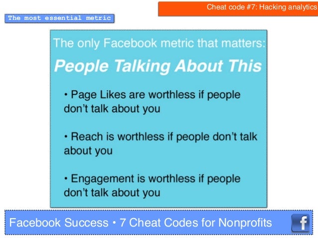Facebook success: 7 Cheat Codes for Nonprofits Facebook success: 7 Cheat Codes for Nonprofits