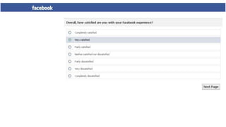 Facebook Survey Questions