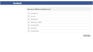 Facebook Survey Questions | PPTX