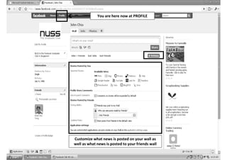 You are here now at PROFILE




Customize what news is posted on your wall as
well as what news is posted to your friends wall
 