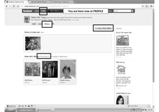 You are here now at PROFILE
 