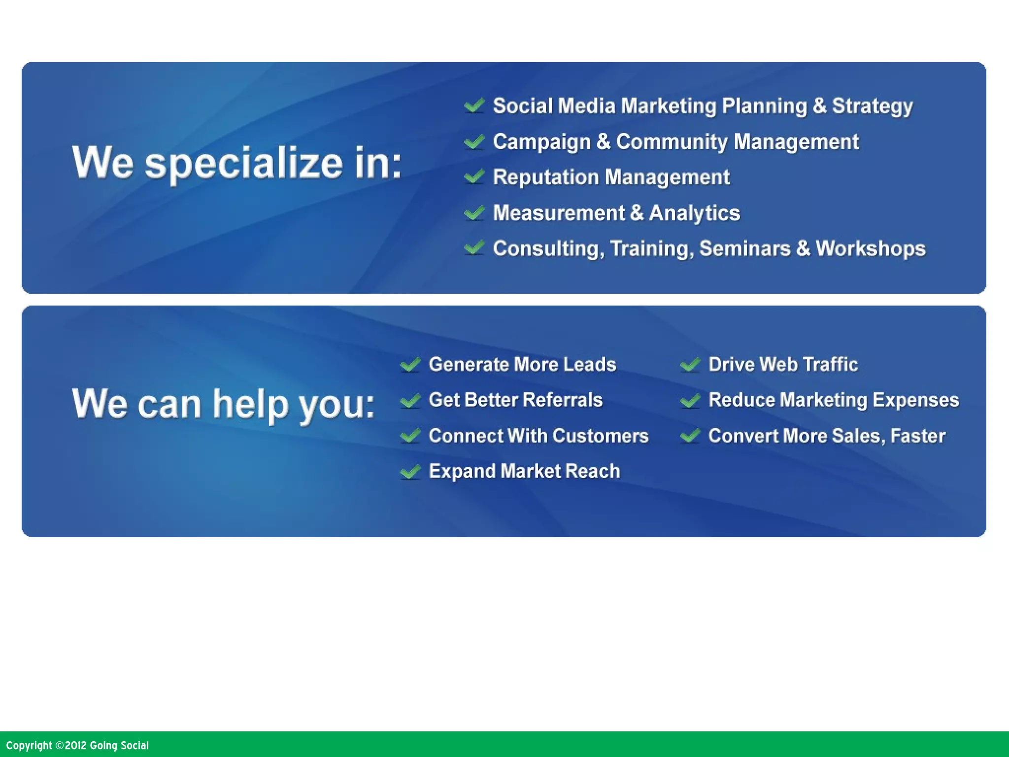 Copyright ©2012 Going Social
 