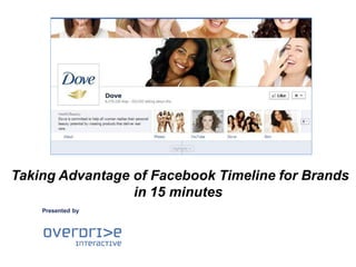 Taking Advantage of Facebook Timeline for Brands
                 in 15 minutes
    Presented by




                                                   .
 