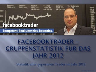 Statistik aller geposteten Trades im Jahr 2012
                                           Created by Nico Kramp
 
