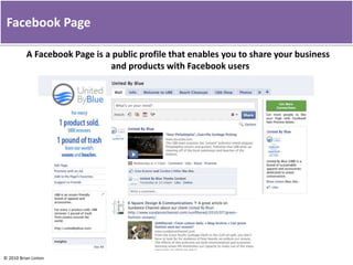 Facebook PageA Facebook Page is a public profile that enables you to share your business and products with Facebook users