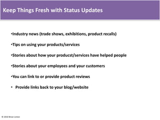 Most Important RuleFacebook is about connecting with peopleNot about blatantly selling your products