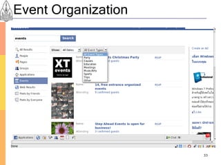 Event Organization




                     33
 