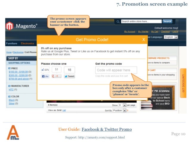 Facebook discount coupon