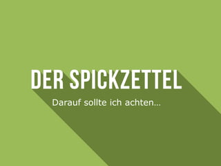 Darauf sollte ich achten…
 