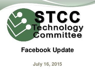Facebook Update
July 16, 2015
 