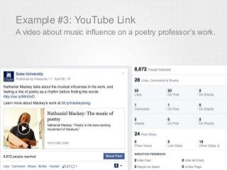 Example #3: YouTube Link
A video about music influence on a poetry professor’s work.
 